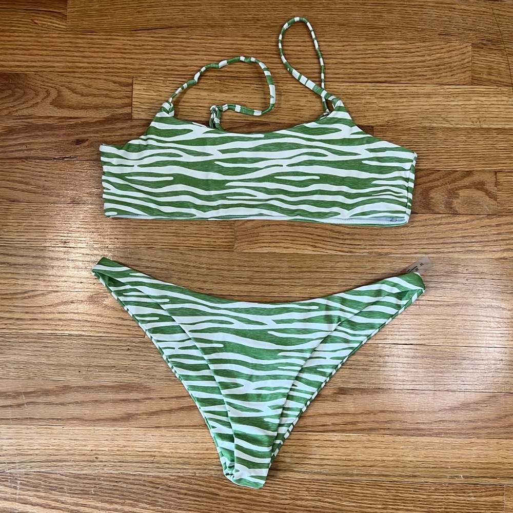 Green Zebra Bikini
